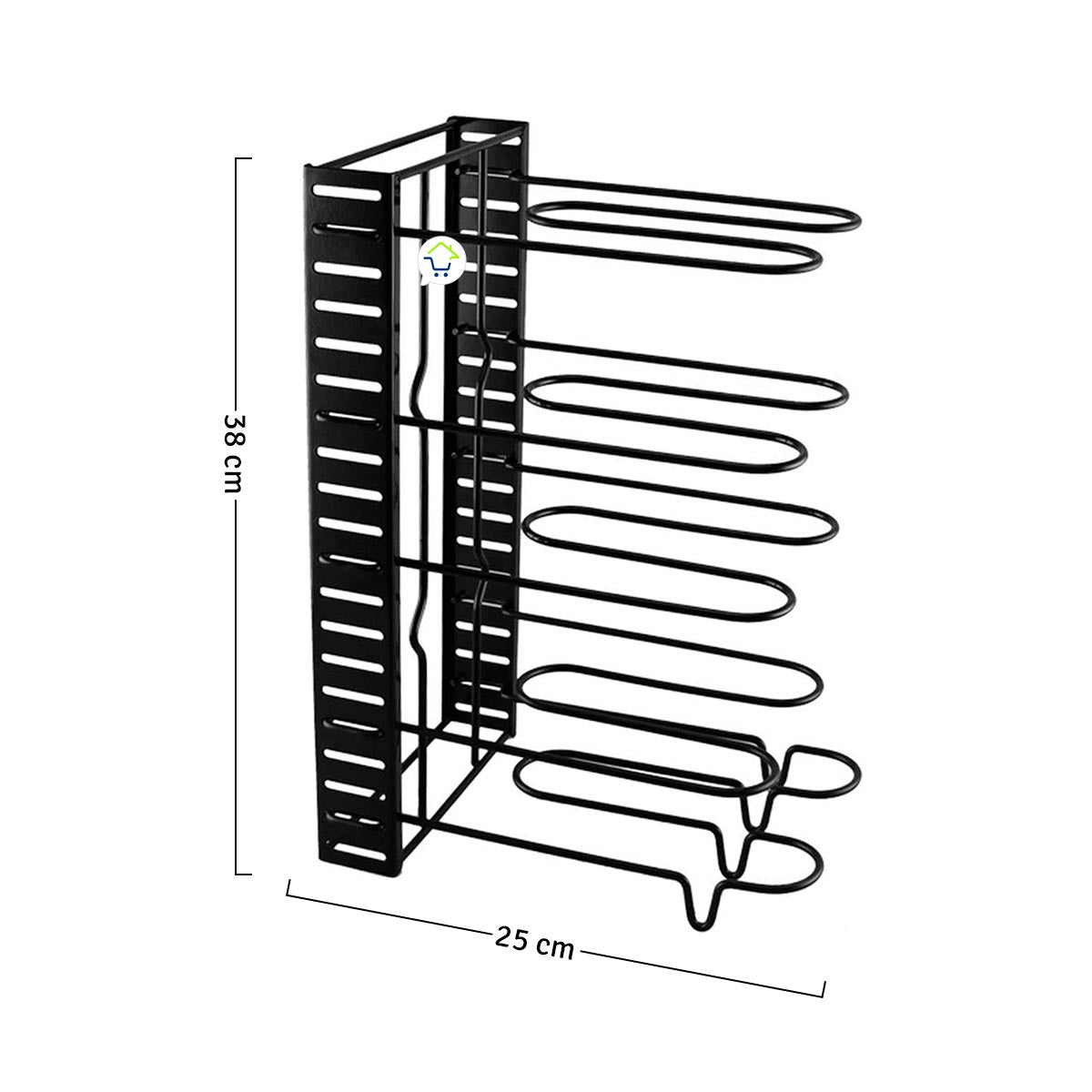 Organizador De Ollas Y Sartenes 5 Niveles Estante 2 en 1 Escurridor Ajustable CENC-052