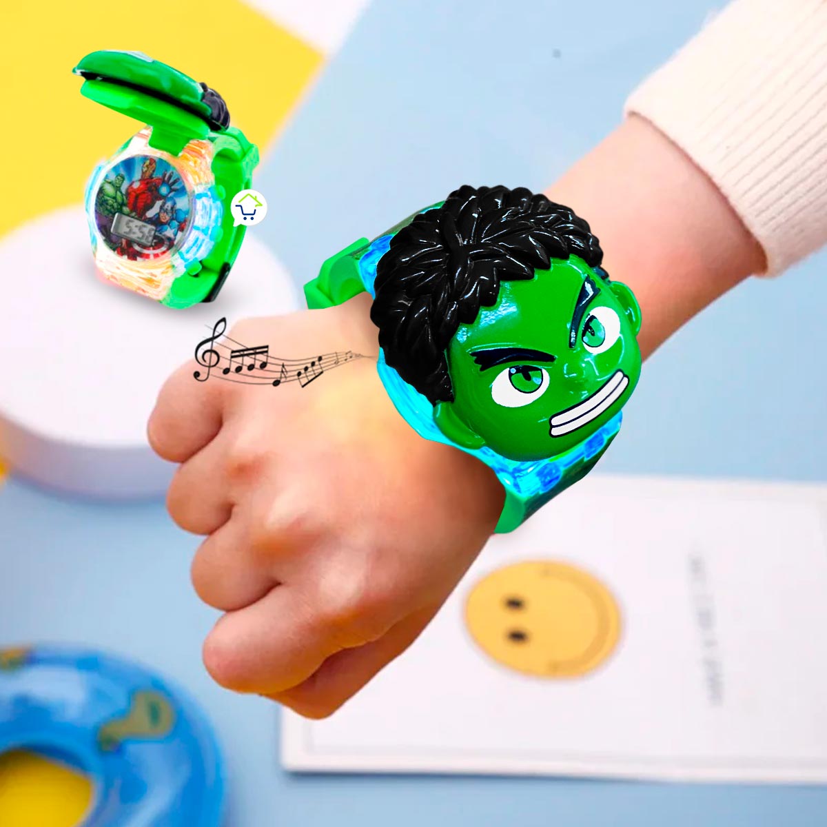 Reloj Digital Infantil Con Luces Sonidos y Tapa Dibujos Animados ZL8528