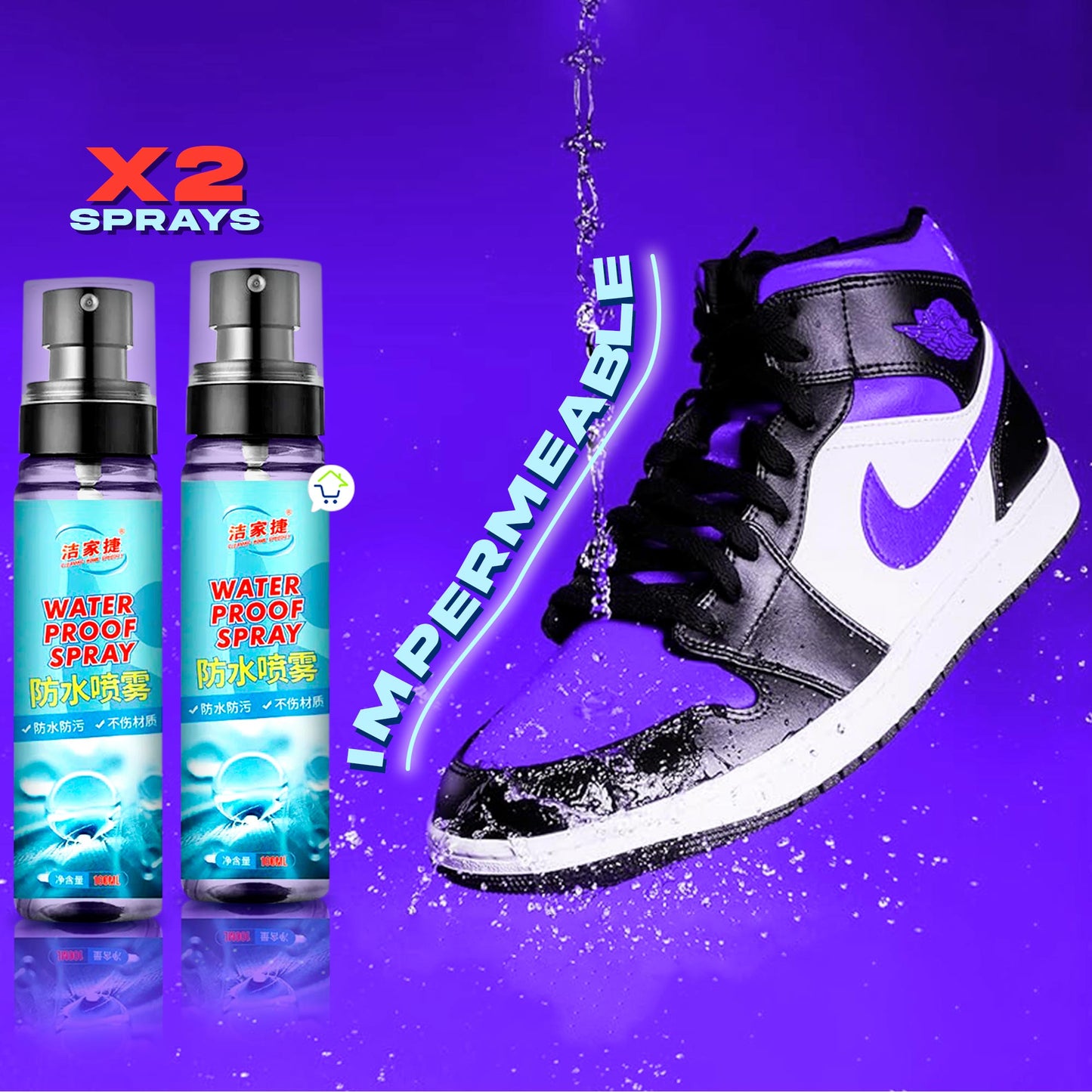Set x2 Spray Impermeable Multipropósito Nano Protección Contra La Suciedad CENC-008x2