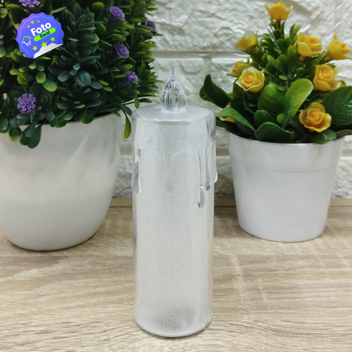Vela Led Efecto Cristal Decoración Hogar EFC1