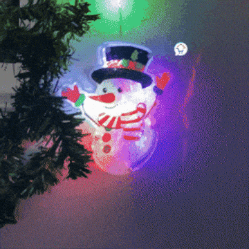Cortina Intercalada 2.95 M x 80 CM Estrellas y Muñeco De Nieve 115 LED Extensión Navidad 1812