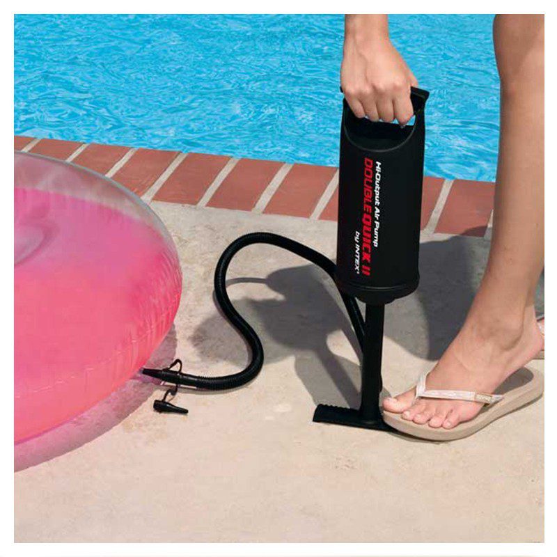 Inflador Manual Intex Doble Presión Velocidad 3 Boquillas Ciclismo Camping Piscinas Ref. 68612