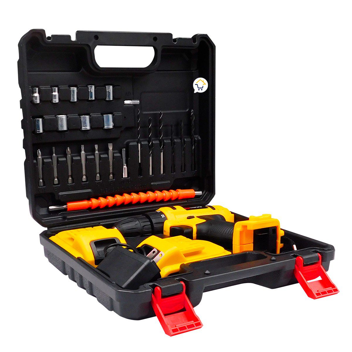 Taladro Inalámbrico Recargable 26V Con Estuche Herramientas H01