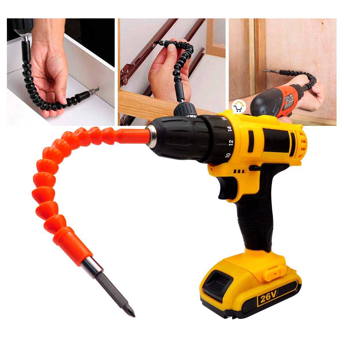 Taladro Inalámbrico Recargable 26V Con Estuche Herramientas H01