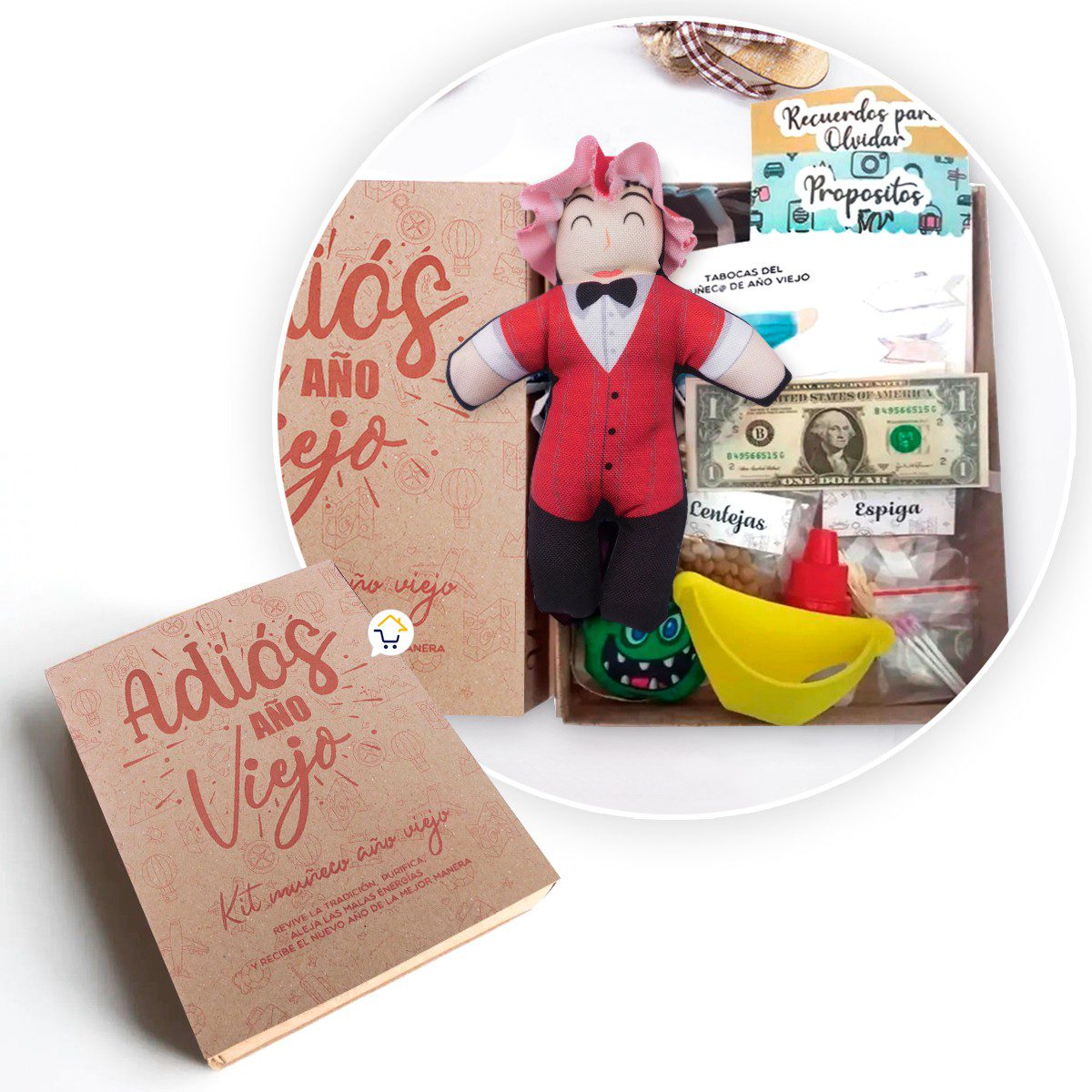 Kit Año Viejo Muñeco Caja Ritual Fin De Año KAV20