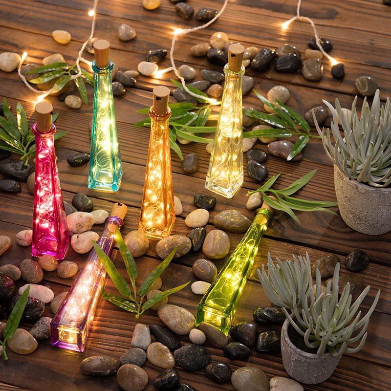 Luz Led Alambre Tipo Corcho Decoración Botellas X 15 Luces RF 42-1