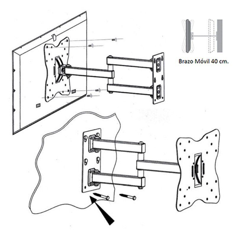 Soporte Para TV Ajustable Lcd Led Plasma  Desde 26" A 42" Pulgadas REF: LCD806