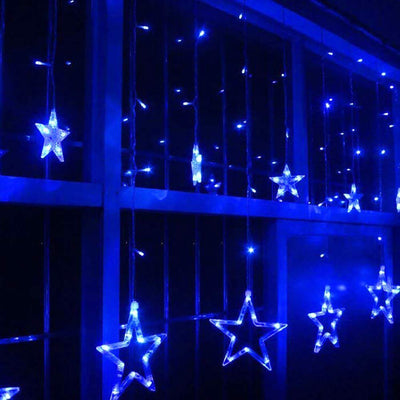 Extensión Luces Led Estrella X3 Metros Luz Navidad Azul RF 2093