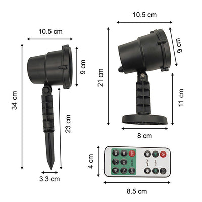 Proyector Luz LED Multipunto Exterior Interior + Control Remoto 1650