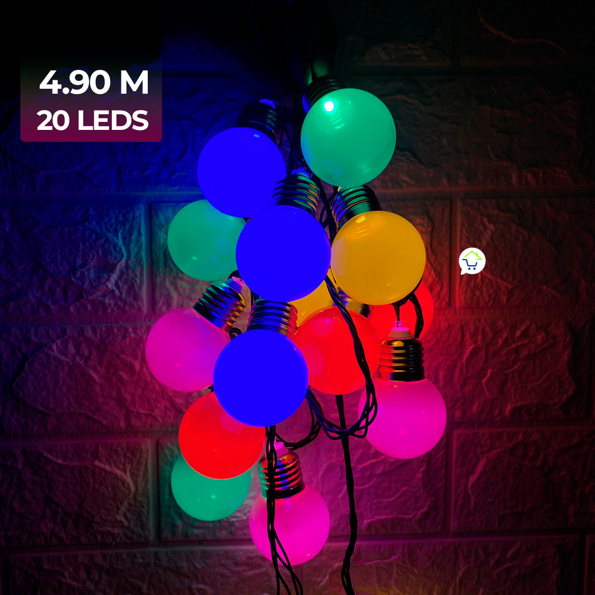 Guirnalda Bombillos Vintage 4.90 M 130 LEDS Luces Navideñas Z3-017
