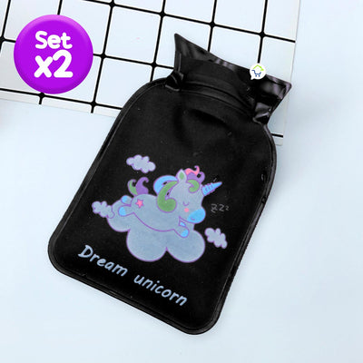 Set x 2 Bolsas Agua Caliente Relajante Anti Cólicos Elimina Dolores FA8054