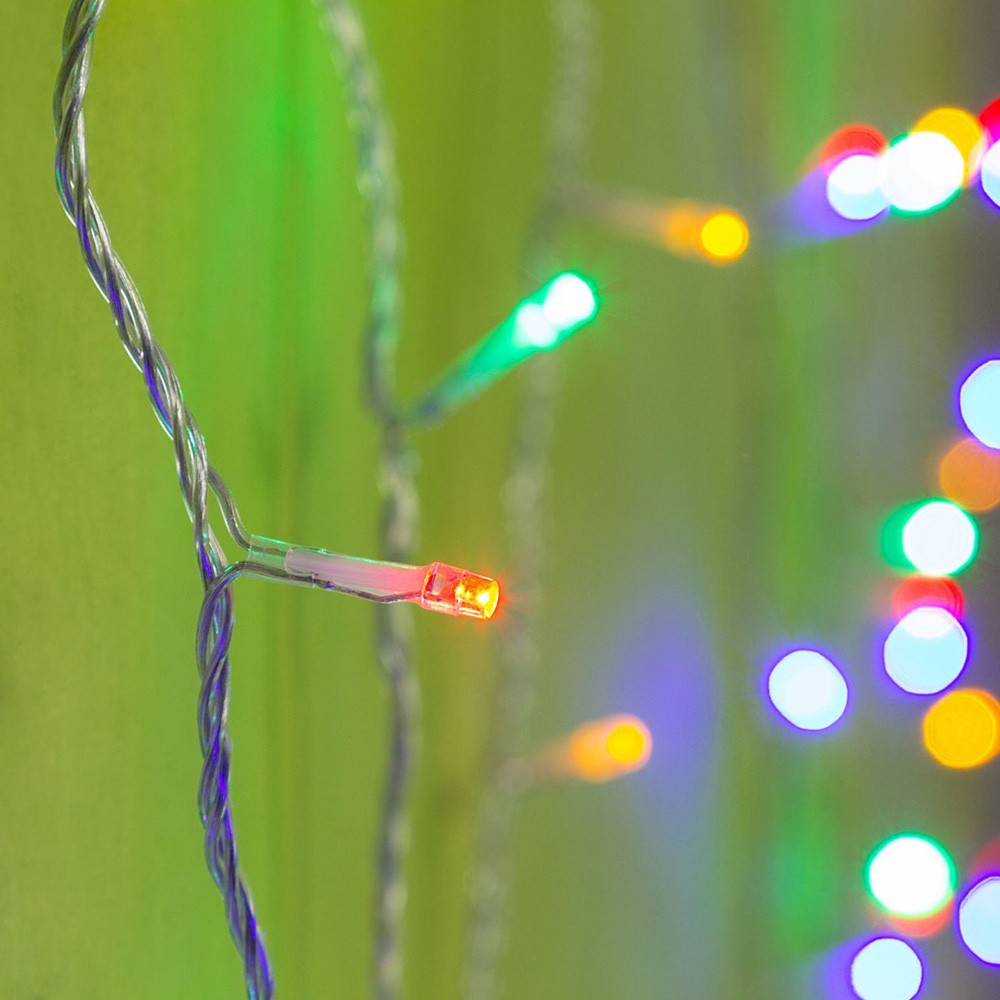 Cortina Led Intercalada 3 Mts X 45 Cm 100 Led Multicolor Luces Navidad 100LEDCM3