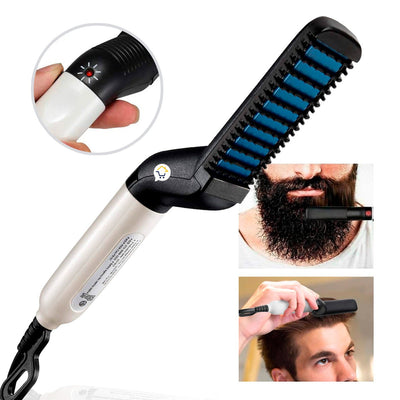 Plancha Alisadora Barba Cabello Hombre Cepillo Eléctrico LY5