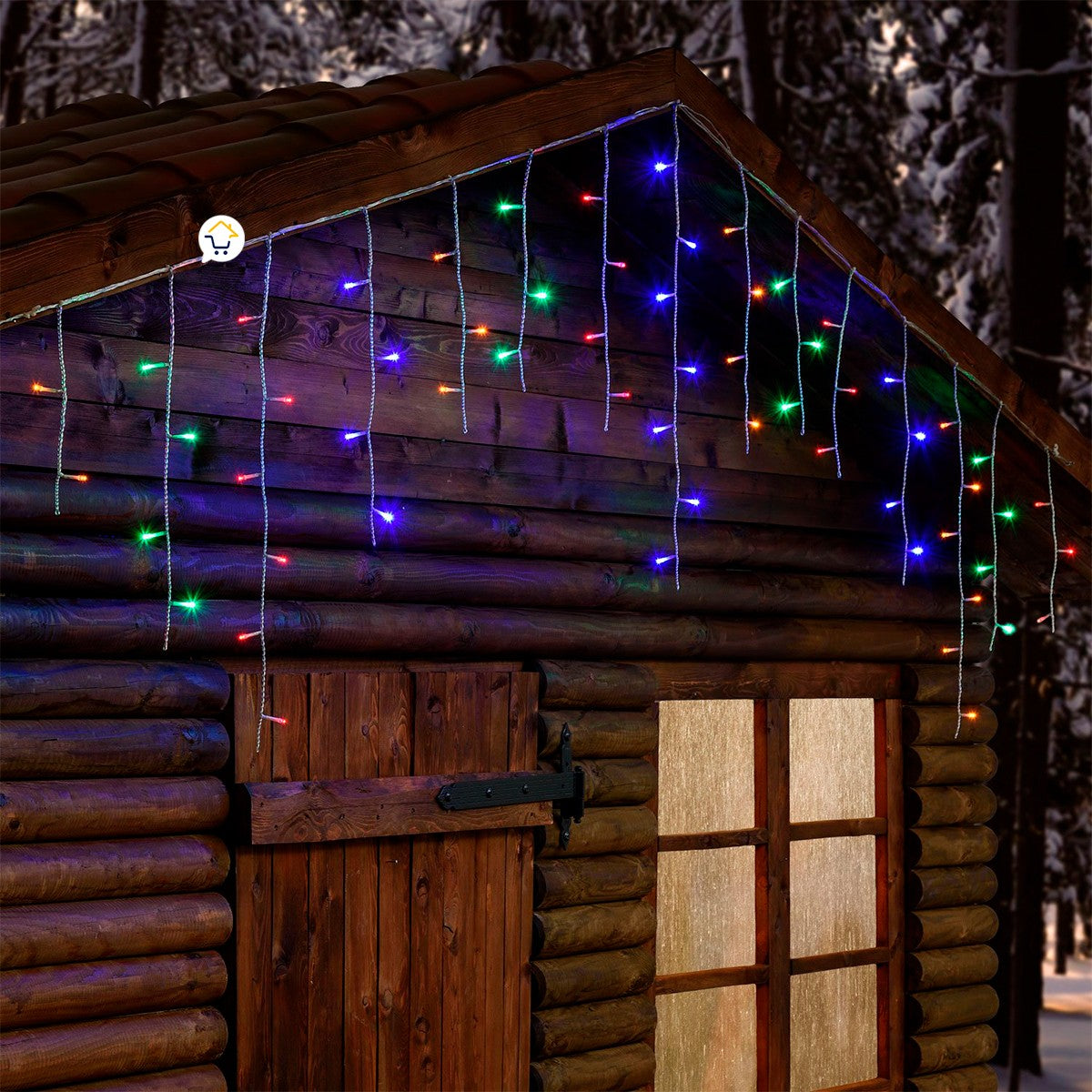 Cortina LED Intercalada 9 m 300 Luces Navidad Multicolor 300LEDCM3