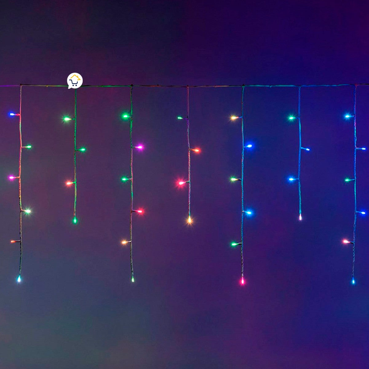 Cortina LED Intercalada 9 m 300 Luces Navidad Multicolor 300LEDCM3