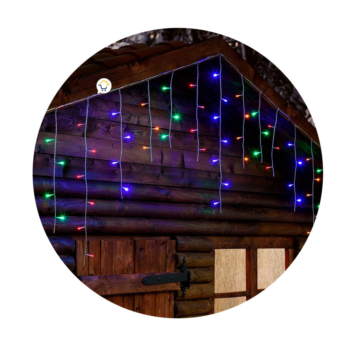 Cortina LED Intercalada 9 m 300 Luces Navidad Multicolor 300LEDCM3