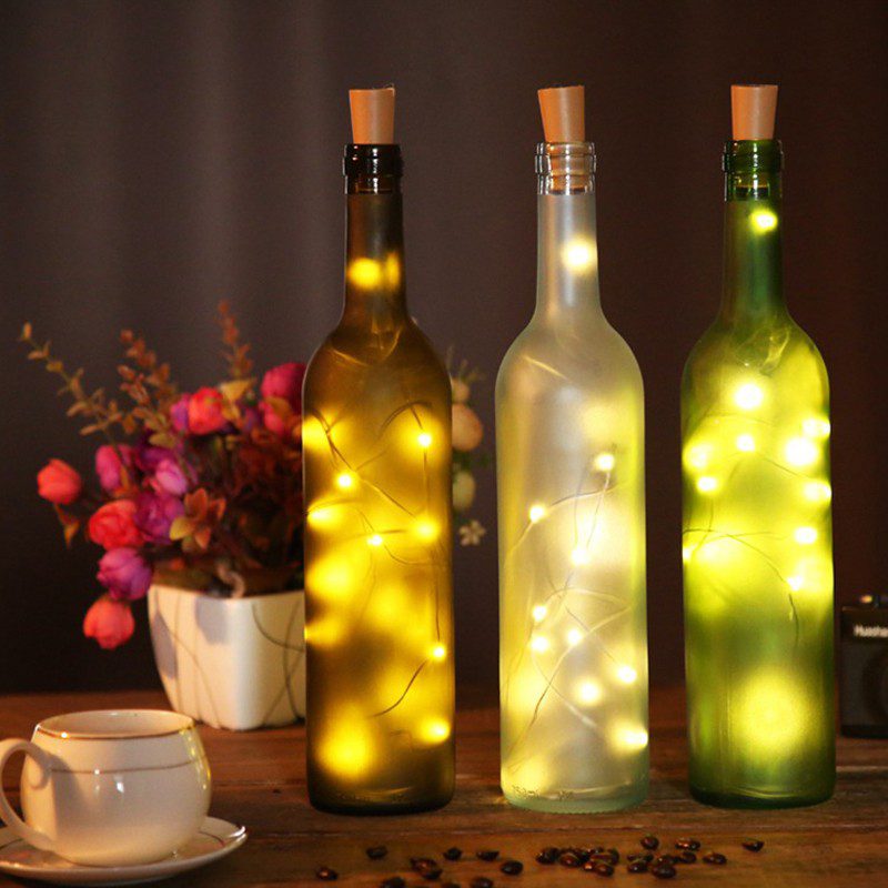 Luz Led Alambre Tipo Corcho Decoración Botellas X 15 Luces RF 42-1