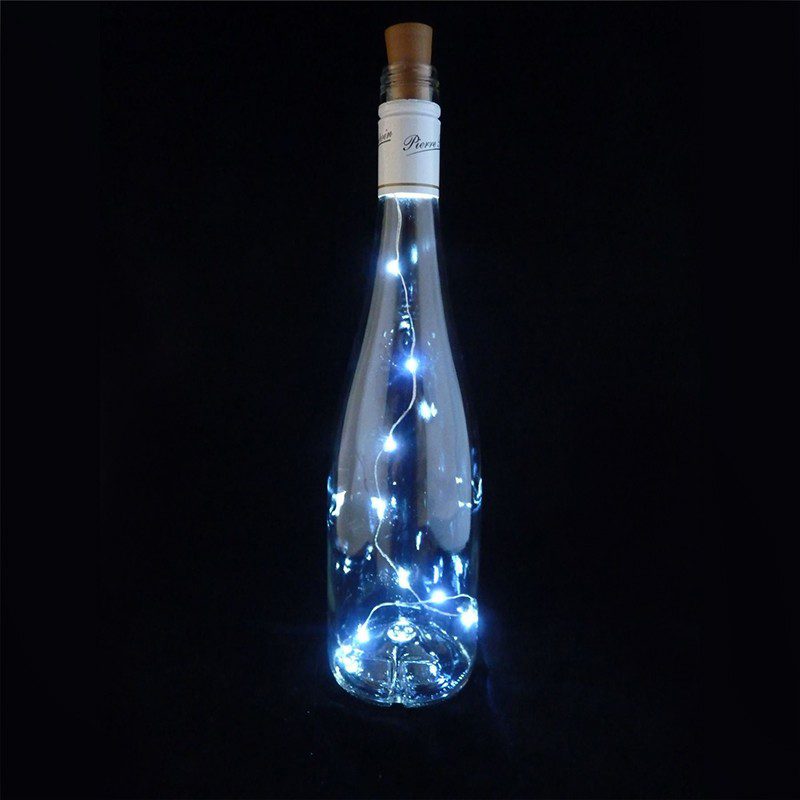 Luz Led Alambre Tipo Corcho Decoración Botellas X 15 Luces RF 42-1
