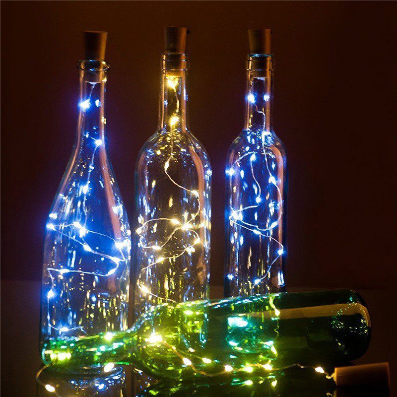 Luz Led Alambre Tipo Corcho Decoración Botellas X 15 Luces RF 42-1