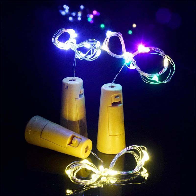 Luz Led Alambre Tipo Corcho Decoración Botellas X 15 Luces RF 42-1
