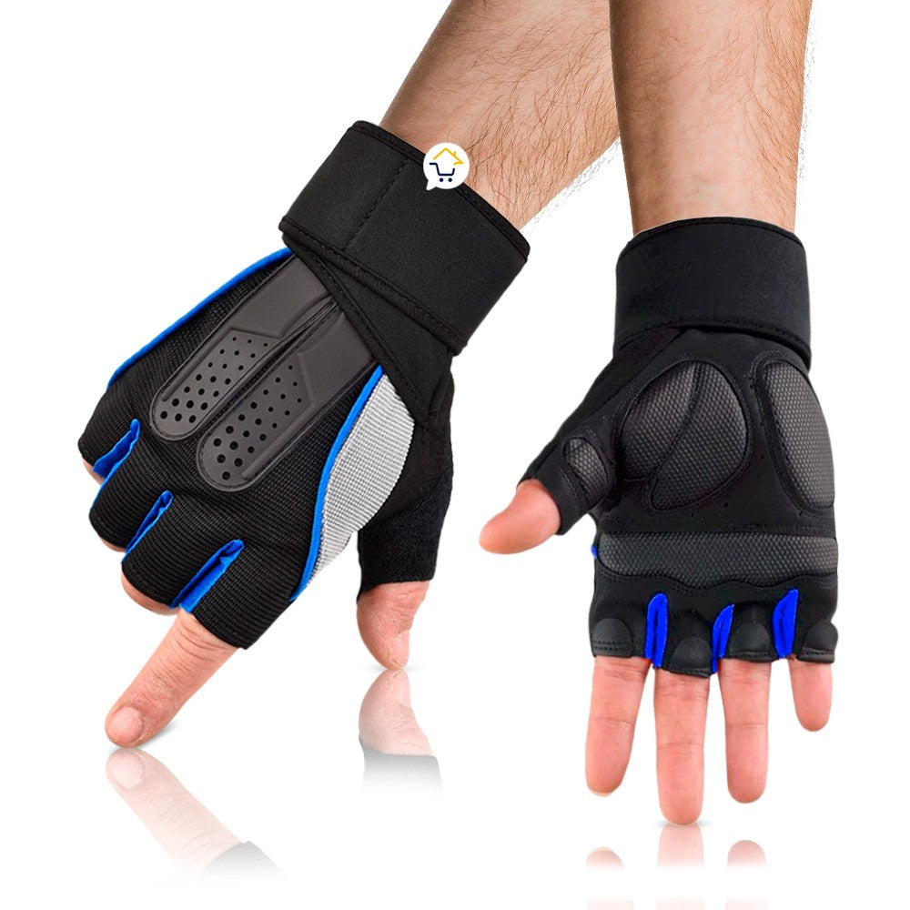 Guantes Medio Dedo Antideslizantes Gimnasio Deporte HD1163