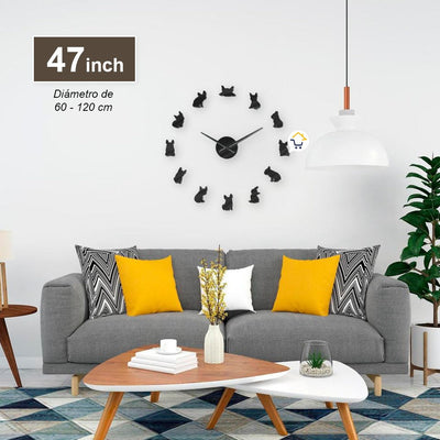 Reloj Pared 3D Decorativo Perros Acrílico Moderno JK167