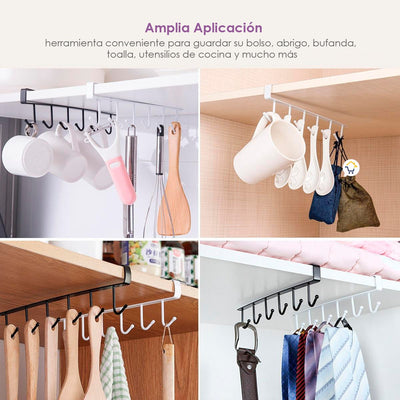 Set x2 Soporte Para Tazas y Vasos Cocina Organizador Estante Gancho PCCGx2