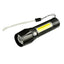 Mini Linterna LED Recargable Luz Zoom Largo Alcance Camping 511