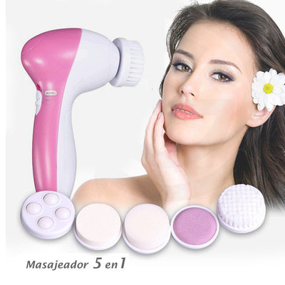 Mini Masajeador Limpiador Facial 5 En 1 Cuidado Rostro A8782