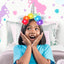 Diadema Tiara Unicornio Luz LED Floral Niñas OF364