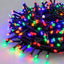 Extensión Luz LED Lineal 100 Luces 7.5m Cable Verde Multicolor 1433