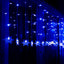 Luces Led Copos De Nieve 6 M Extensión Cortina Luz Navidad Azul 2086AZ