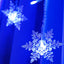 Luces Led Copos De Nieve 6 M Extensión Cortina Luz Navidad Azul 2086AZ