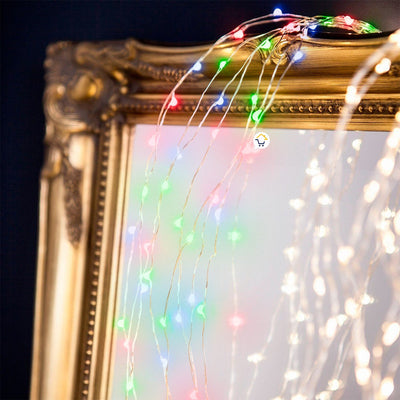 Luz Cascada Micro LED 200 Luces 2 M Ramo Navidad YX200TM