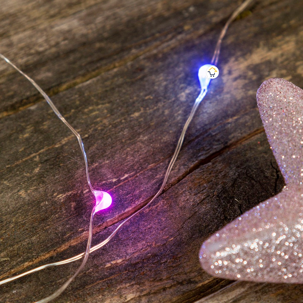 Luces Micro Led Flash Decoración X20 Led Luz Navidad Función Pila Multicolor TX20CM