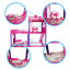 Casa De Muñecas Tipo Barbie Set Armable + Cocina Y Comedor Carolina 160-2