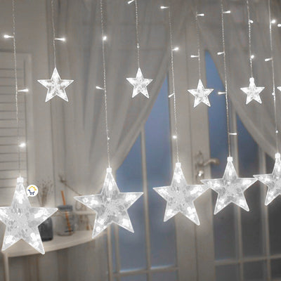 Luces Led Estrella X272 LED Cortina Luces 6m Navidad Blanco H1801TCB