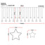 Luces Led Estrella X272 LED Cortina Luces 6m Navidad Cálida H1801TCCA