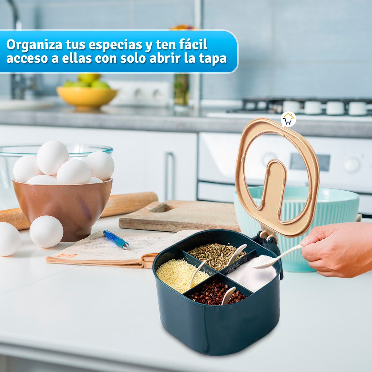 Organizador Condimentos y Especias Con Tapa Cocina DT1