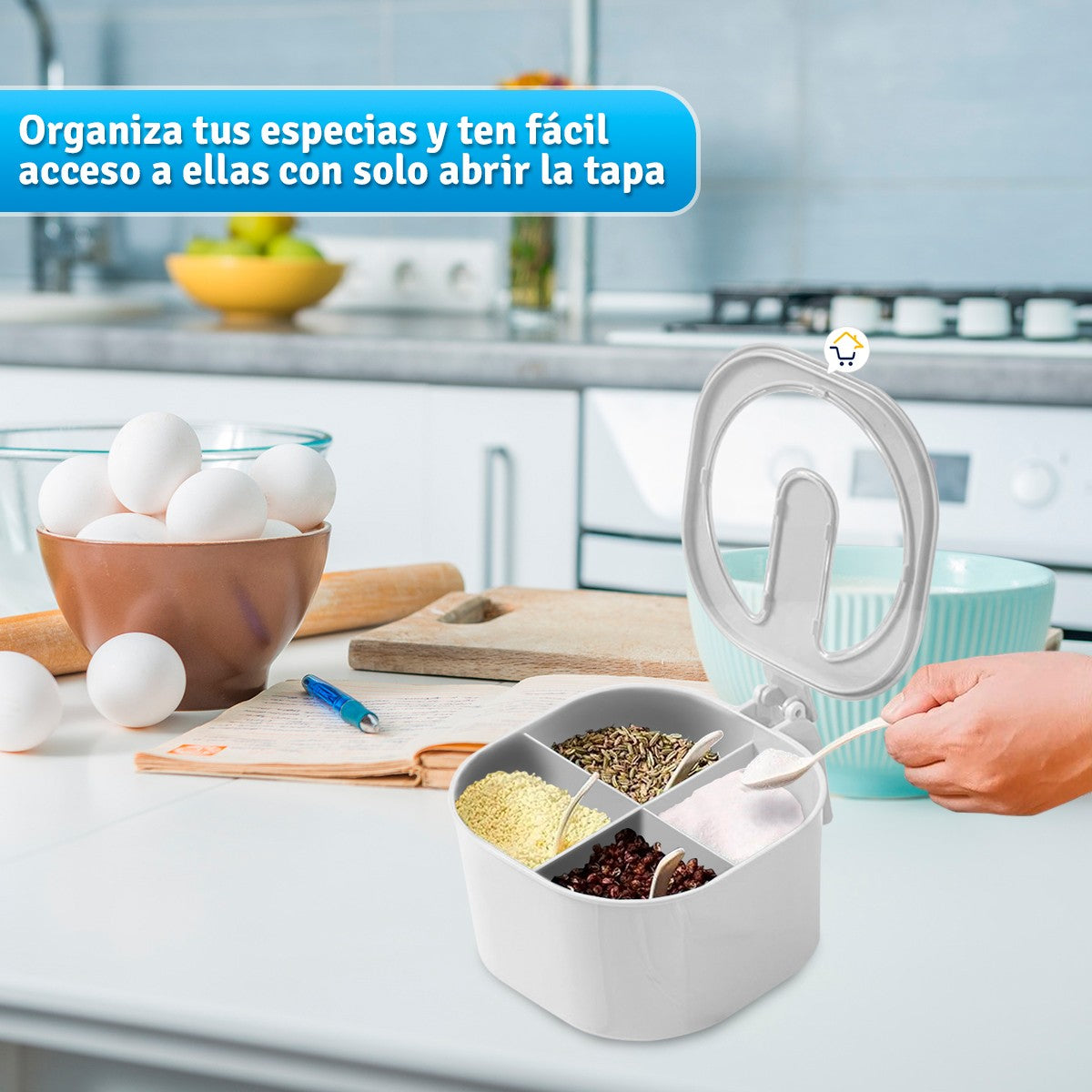 Organizador Condimentos y Especias Con Tapa Cocina DT1