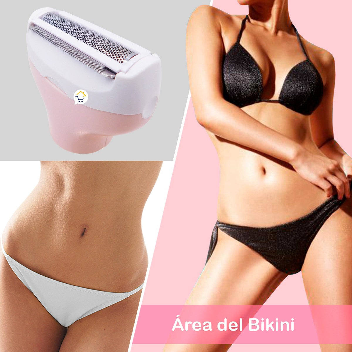 Depiladora Femenina 4 en 1 Recargable Vellos Piernas Bikini KM3024