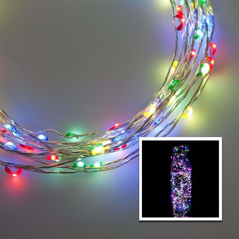 Luces Micro Led Decoración Luz Navidad X 100 Luces Multicolor