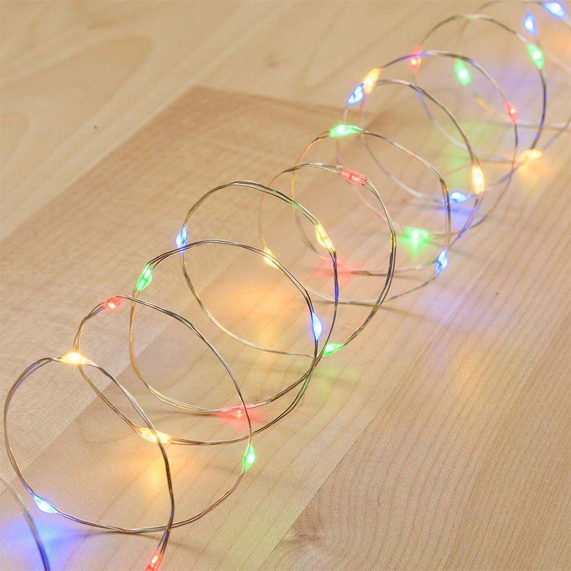 Luces Micro Led Decoración Luz Navidad X 100 Luces Multicolor