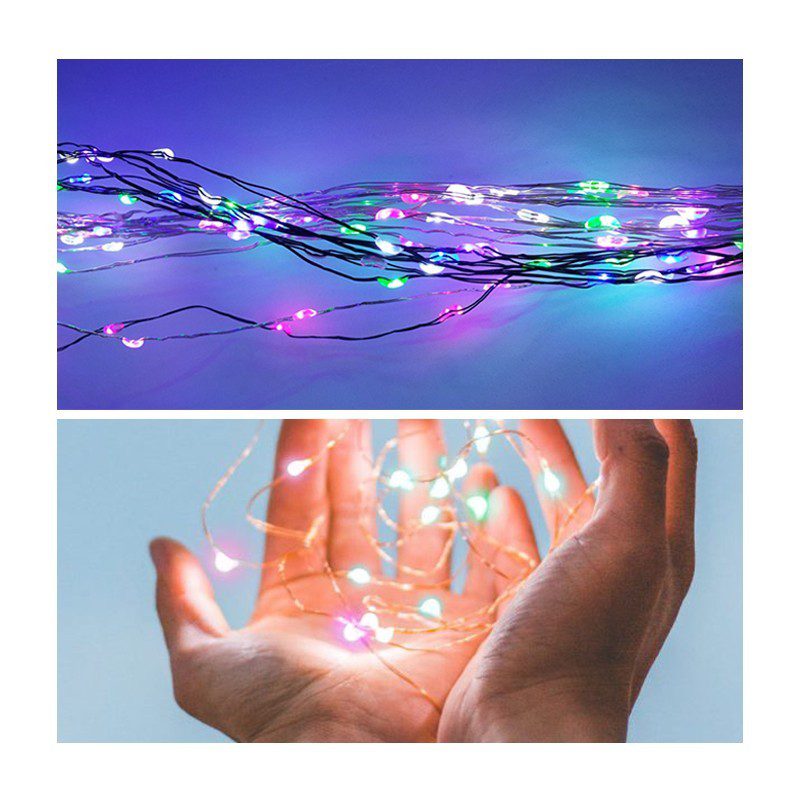 Luces Micro Led Decoración Luz Navidad X 100 Luces Multicolor