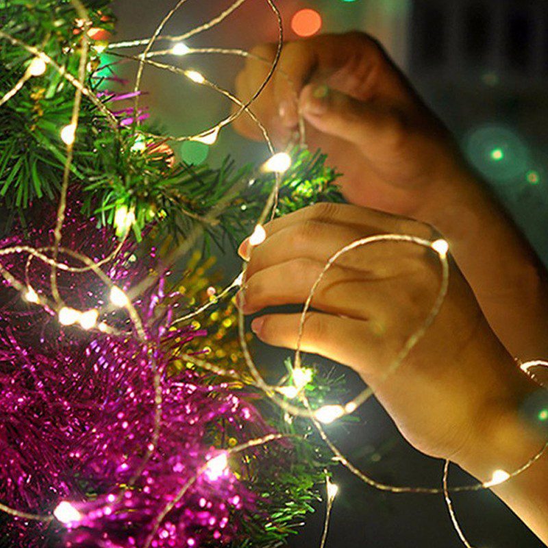 Luces Micro Led Decoración Luz Navidad X 100 Luces Amarilla