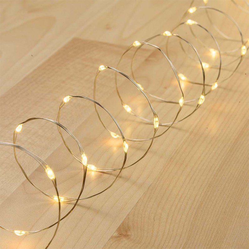 Luces Micro Led Decoración Luz Navidad X 100 Luces Amarilla