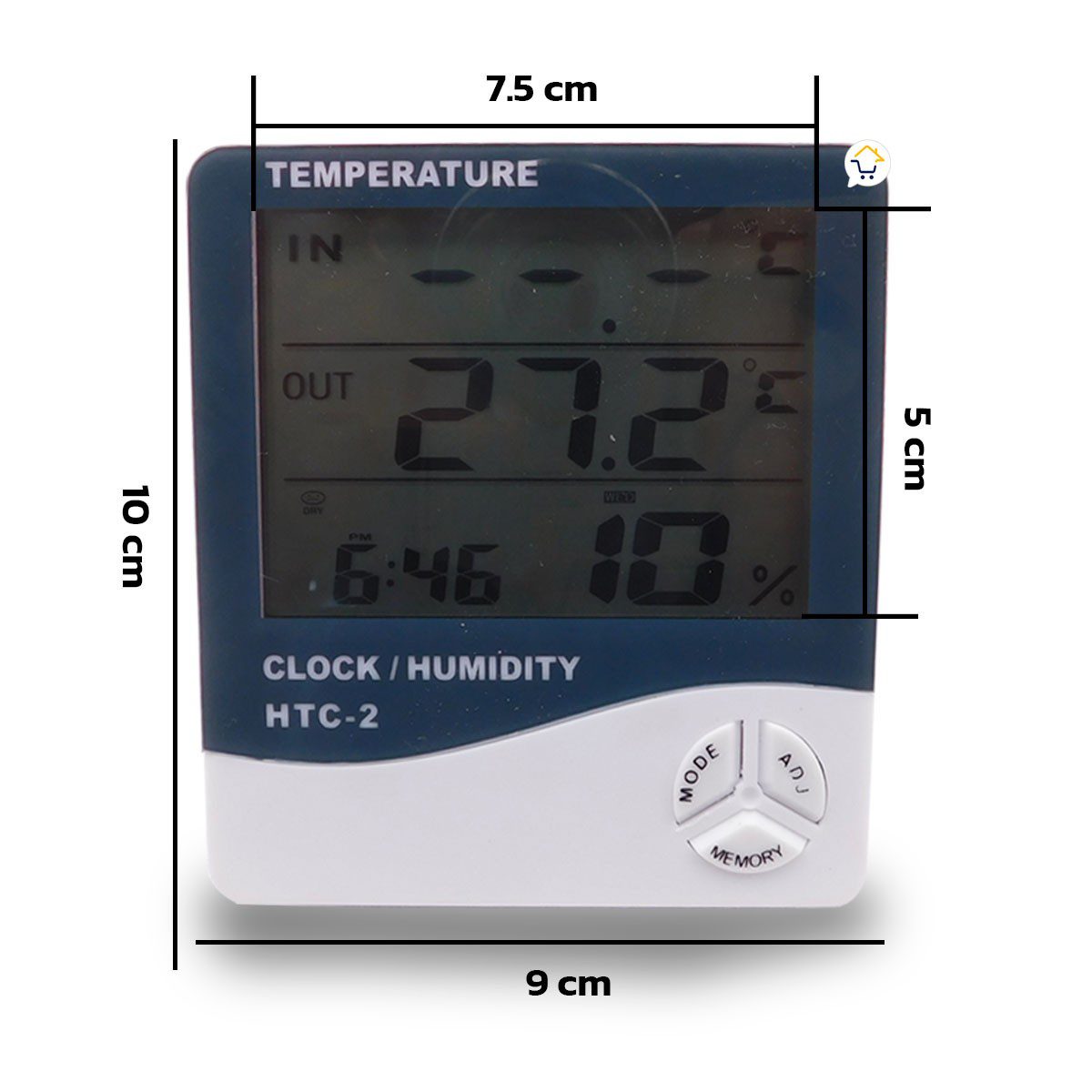 Medidor De Humedad Termómetro Sonda Higrómetro Lcd Digital HTC2A