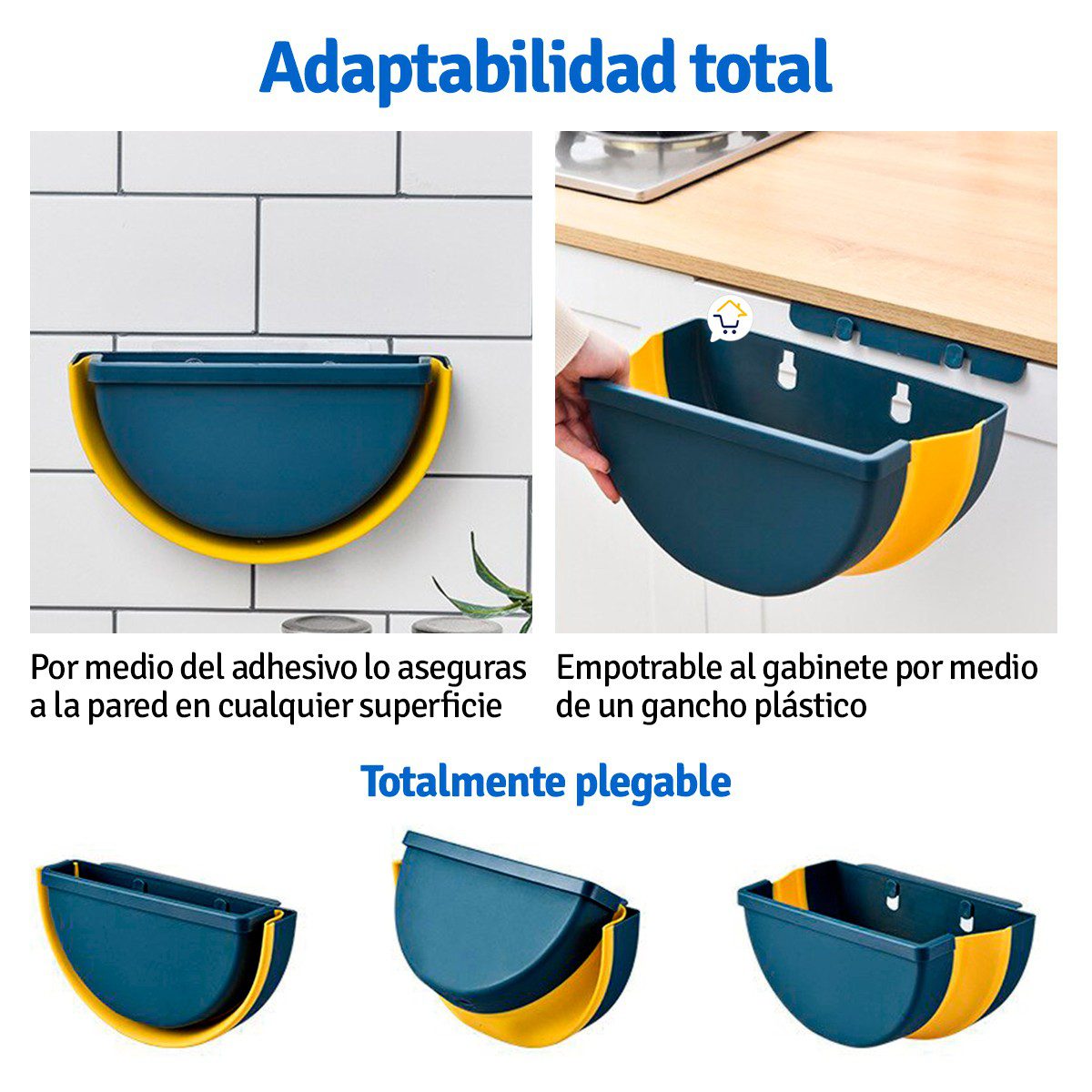 Basurero Plegable Cocina Pequeño Papelera Multiusos COCI147