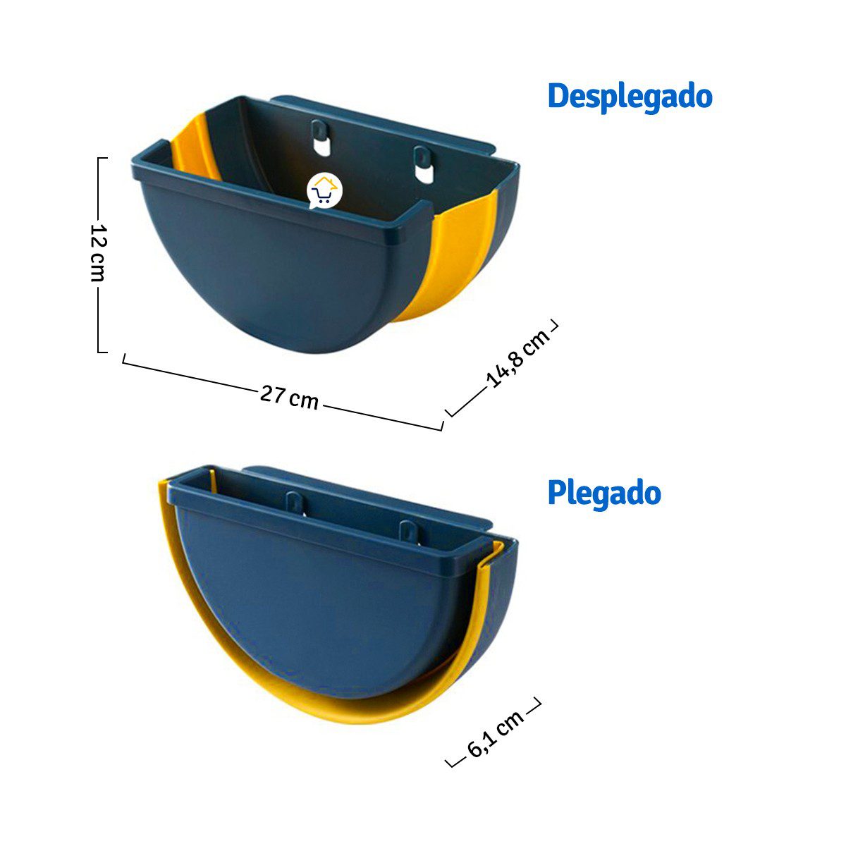 Basurero Plegable Cocina Pequeño Papelera Multiusos COCI147