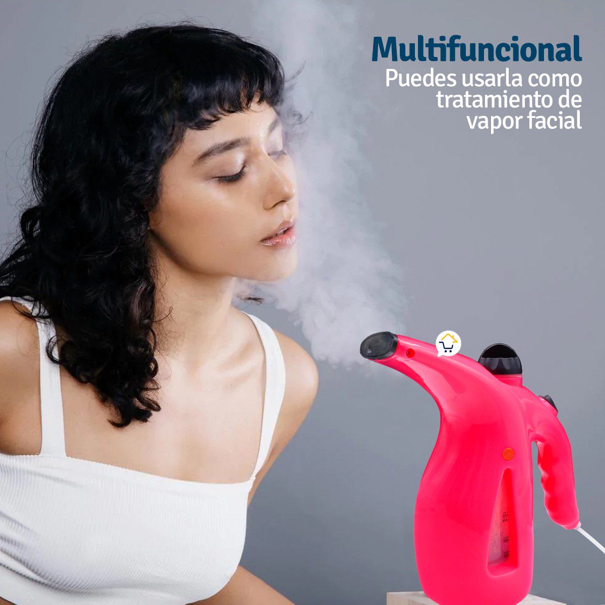 Vaporizador Ropa Y Tratamiento Facial 4 en 1 Plancha Vertical PLA1